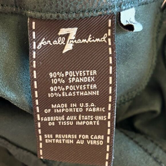 For All Mankind Skinny Emerald Metallic Jeans Ankle Size 26 - Picture 6 of 8